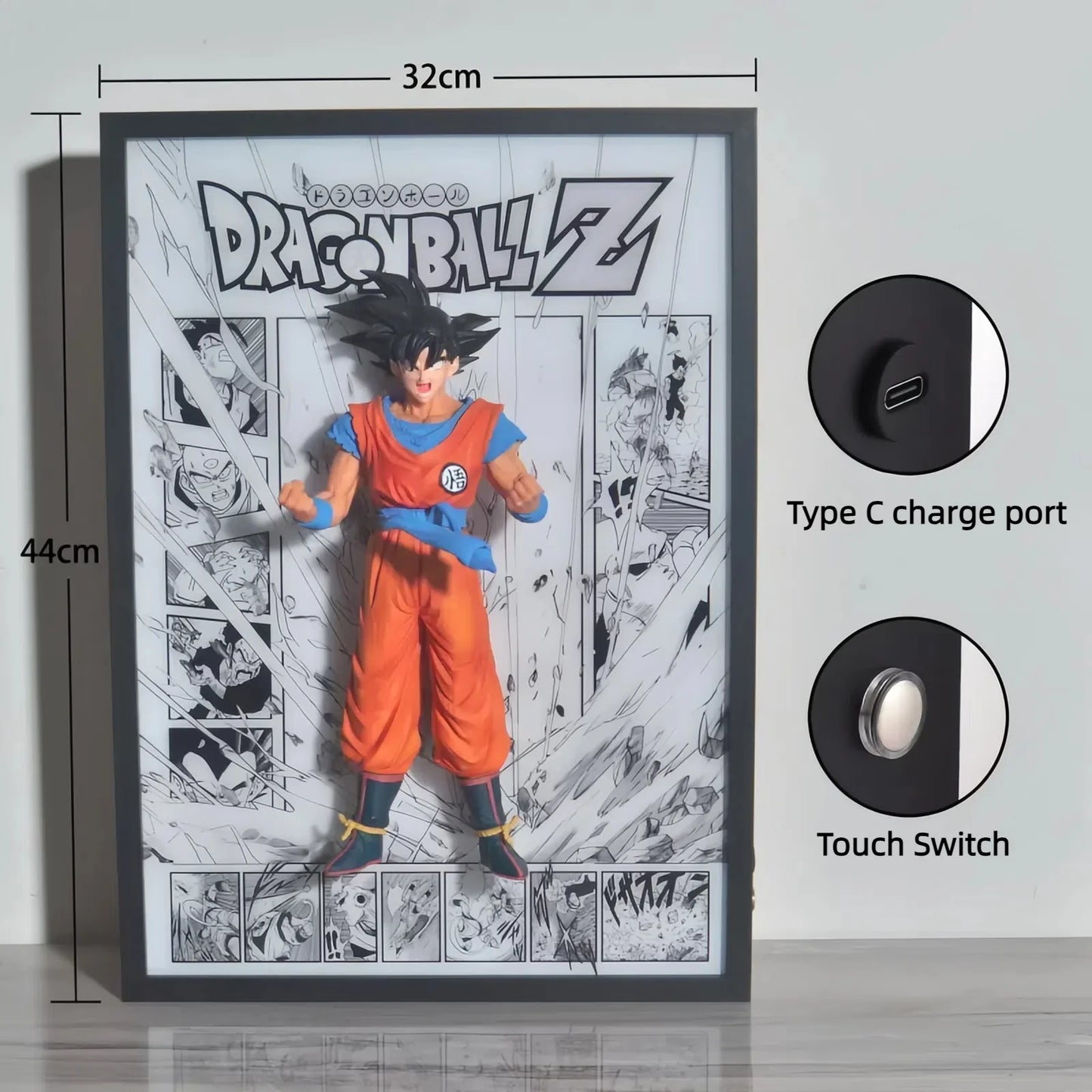 Dragon Ball Z Goku 3D Anime Luminous Painting 32*44cm