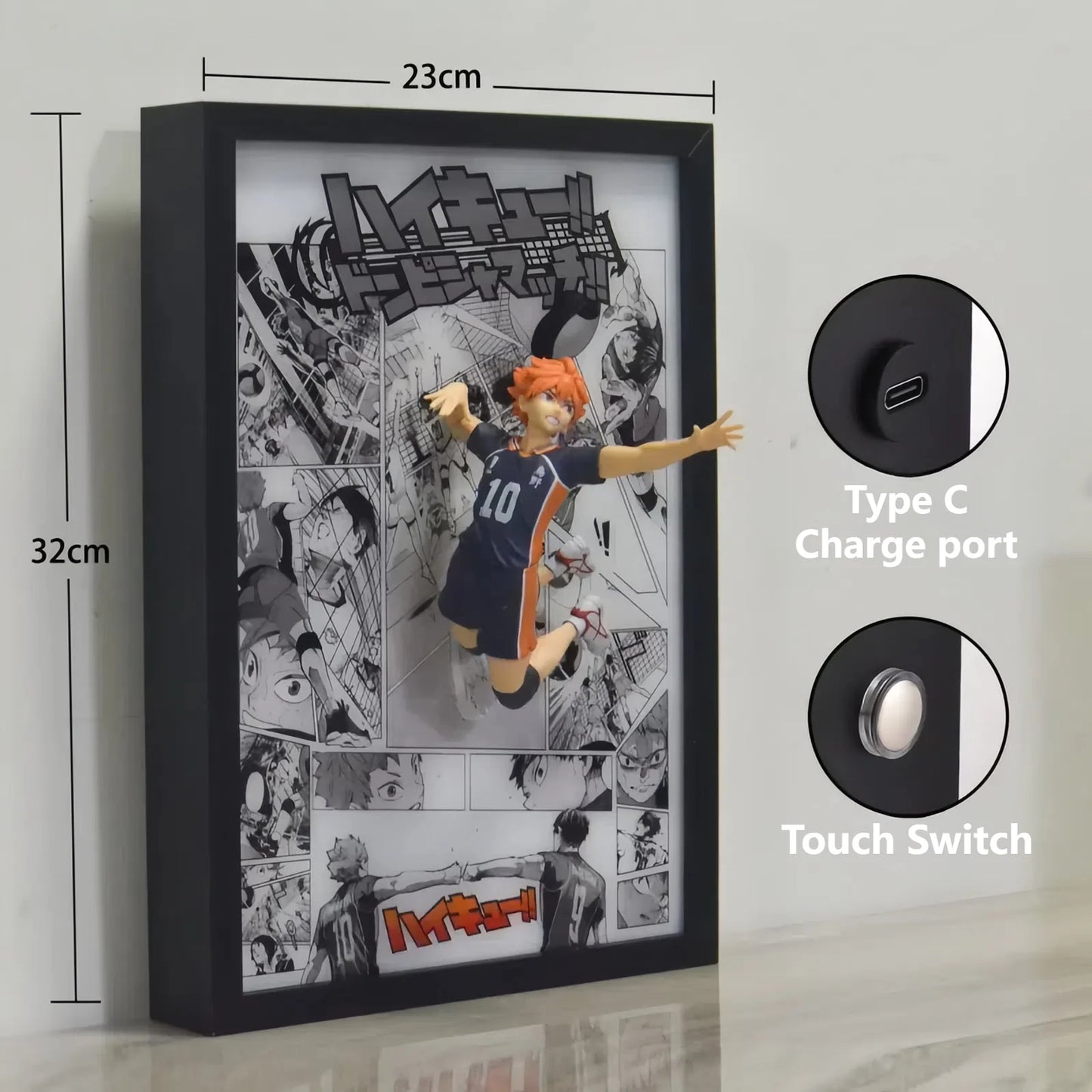 Haikyuu!! Shoyo Hinata 3D Anime Light Painting 23*32cm