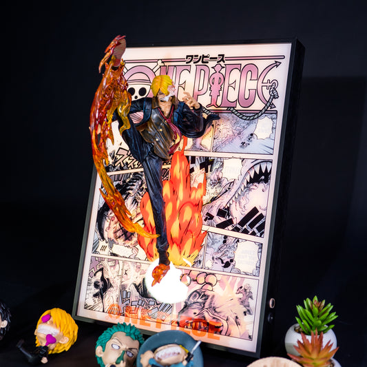 One Piece Sanji 3D Anime Light Painting