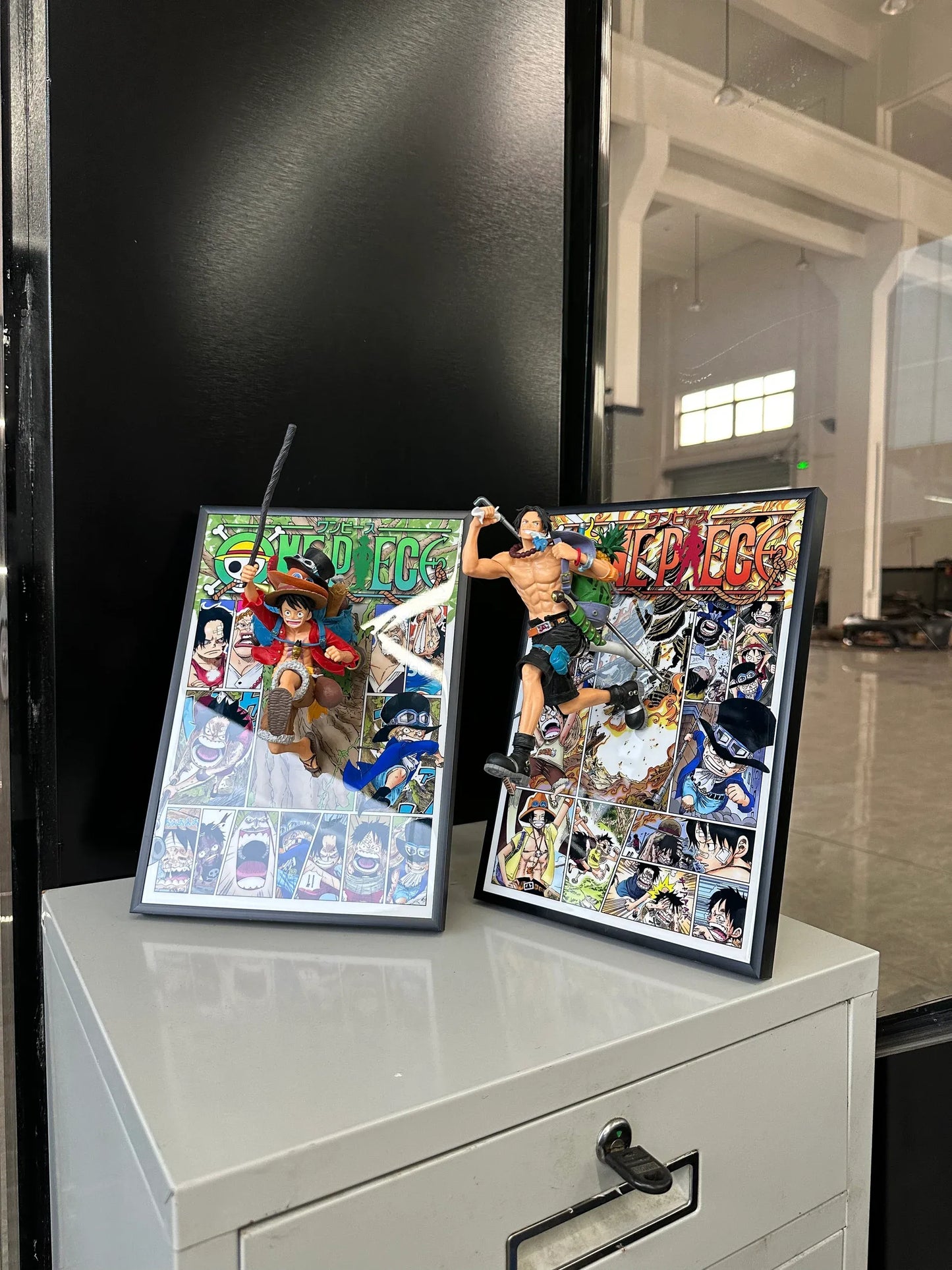 3D ONE PIECE LUFFY, SABO, AND ACE  MANGA ART WALL DECOR 21CM*30CM