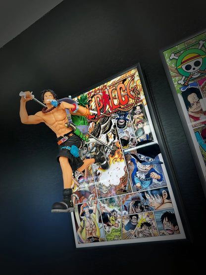 DÉCORATION MURALE 3D ONE PIECE LUFFY, SABO ET ACE MANGA ART 21CM*30CM