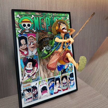 Luffy, Sabo,Ace 3D Anime Art Home Decor