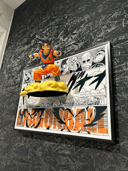 DÉCORATION MURALE 3D WUKONG NUAGE VOLANT MANGA ART 27CM*40CM