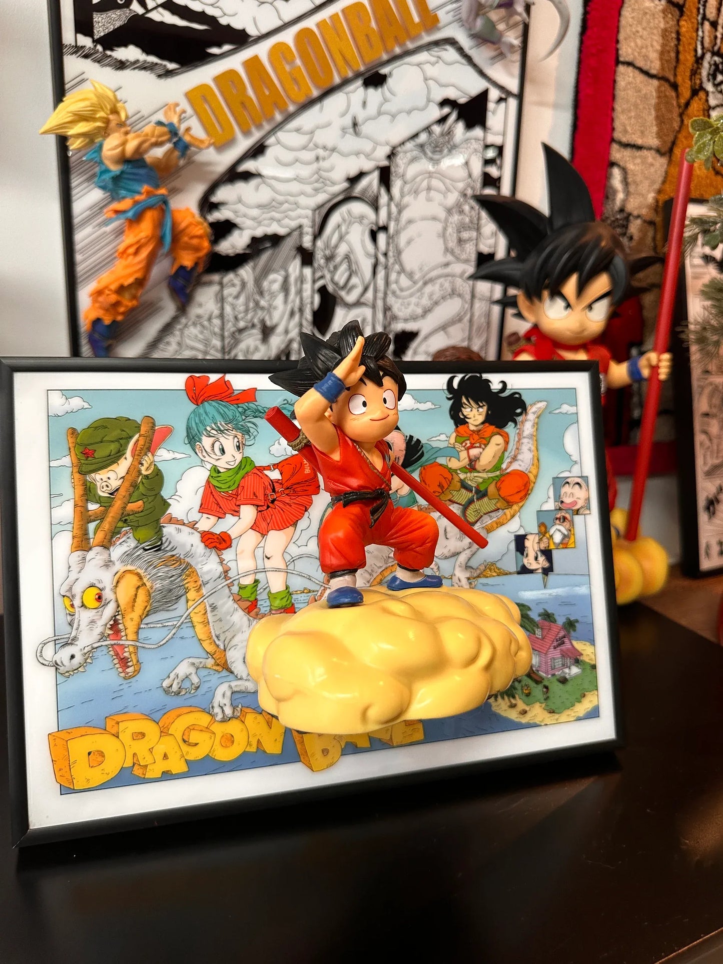 3D  KID WUKONG FLYING CLOUD MANGA ART WALL DECOR 21CM*30CM