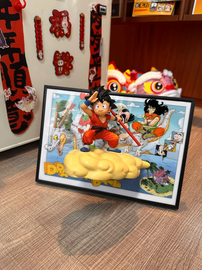 3D  KID WUKONG FLYING CLOUD MANGA ART WALL DECOR 21CM*30CM