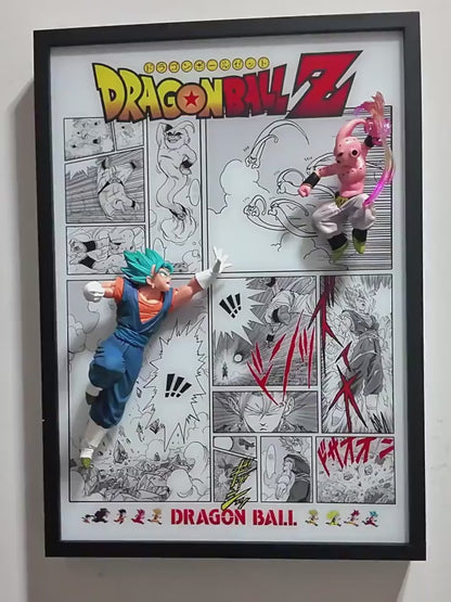 Dragon Ball Vegito vs. Majin Buu 3D Anime Light Painting 32*44cm