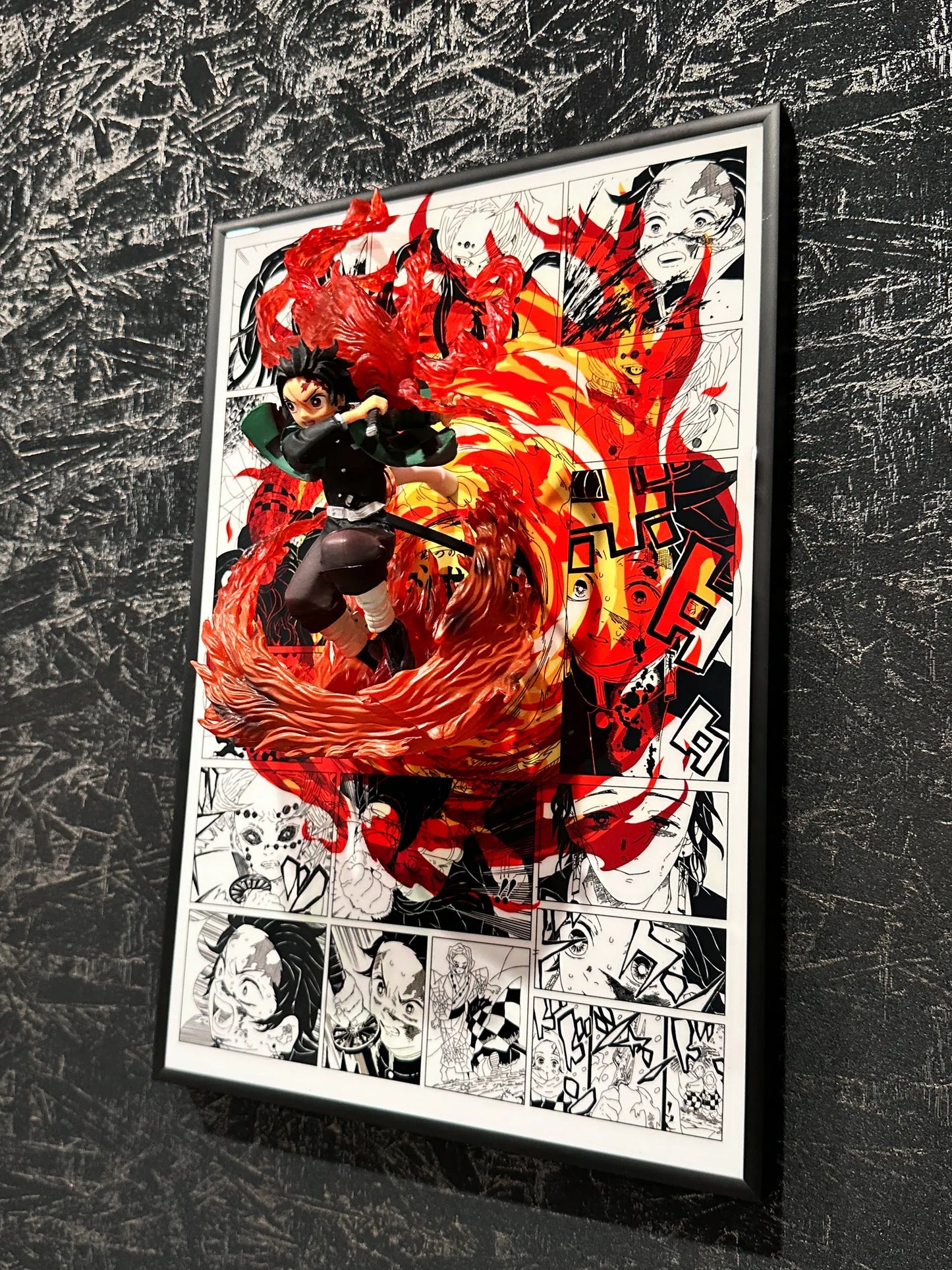 3D TANJIRO UNLEASHED MANGA ART WALL DECOR 27CM*40CM