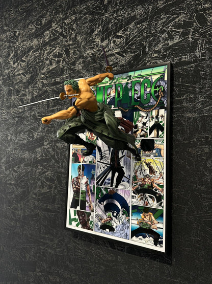 3D ONE PIECE ZORO MANGA ART WALL DECOR 27CM*40CM