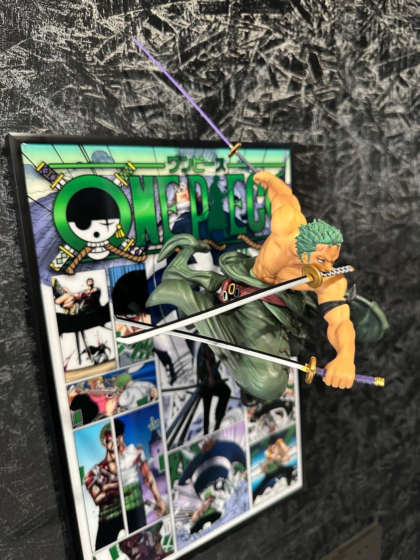 3D ONE PIECE ZORO MANGA ART WALL DECOR 27CM*40CM